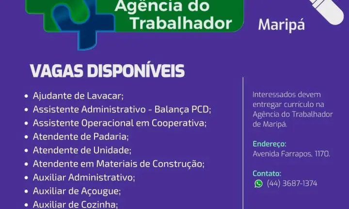 Maripá amplia oportunidades com dezenas de vagas de emprego abertas