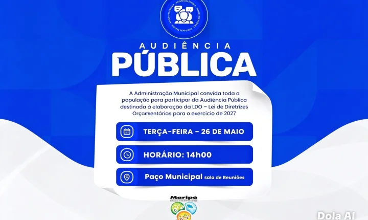 Maripá convida população para audiência pública da LDO 2027