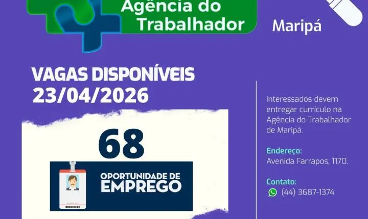  Maripá divulga 68 vagas de emprego e reforça importância da geração de oportunidades
