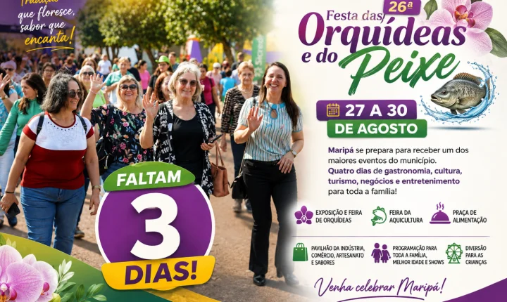 Maripá entra na contagem regressiva para a 26ª Festa das Orquídeas e do Peixe