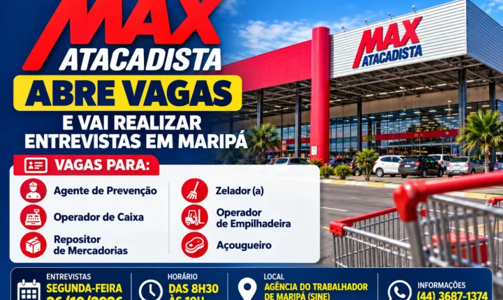 Max Atacadista abre vagas e vai realizar entrevistas em Maripá