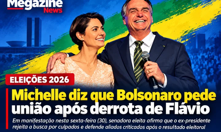 Michelle diz que Bolsonaro pede união após derrota de Flávio