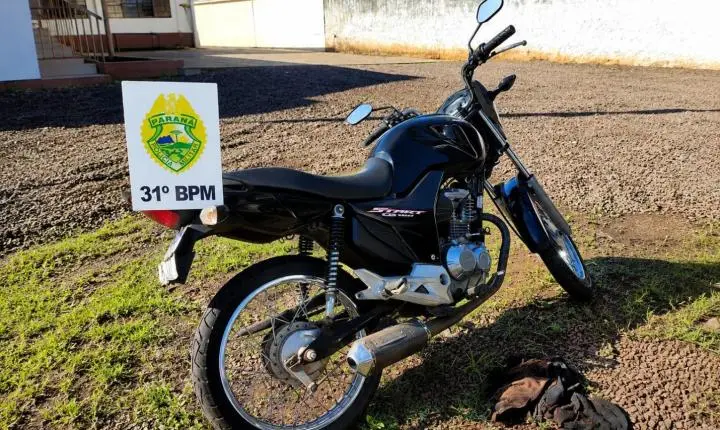 Moto com escapamento irregular é apreendida e condutor sem CNH é autuado em Cafelândia