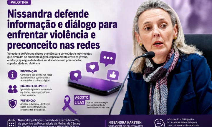 Nissandra defende informação e diálogo para enfrentar violência e preconceito nas redes