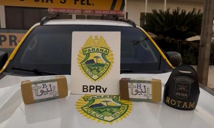 Operação F.A.R.O. intercepta motociclista com mais de 2 quilos de crack na PR-323