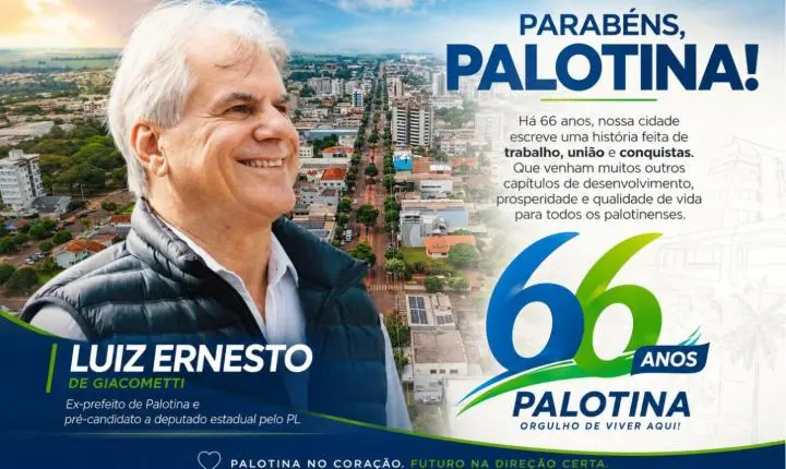 Palotina 66 anos: legado de Luiz Ernesto marca a história de desenvolvimento do município