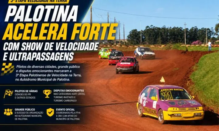 Palotina acelera forte com show de velocidade e ultrapassagens