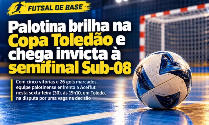 Palotina brilha na Copa Toledão e chega invicta à semifinal Sub-08