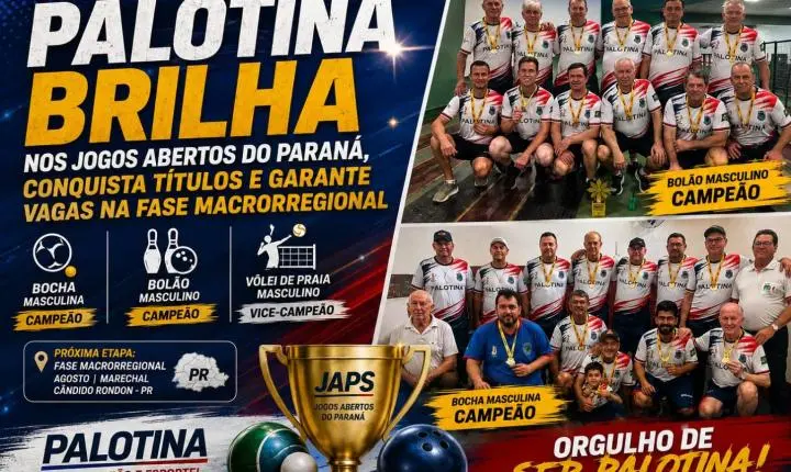 Palotina brilha nos Jogos Abertos do Paraná, conquista títulos e garante vagas na fase macrorregional