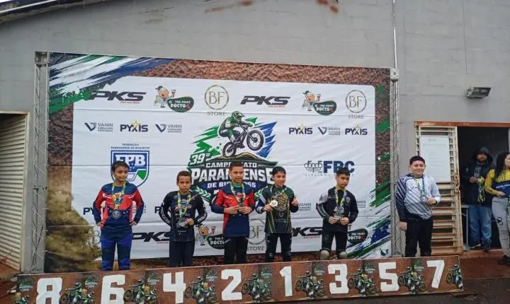 Palotina conquista quatro medalhas na 6ª etapa do Campeonato Paranaense de Bicicross