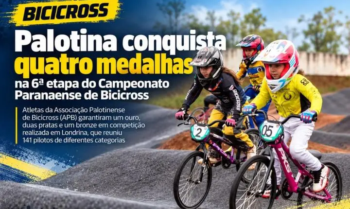 Palotina conquista quatro medalhas na 6ª etapa do Campeonato Paranaense de Bicicross