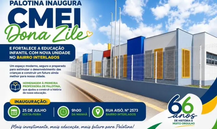 Palotina inaugura CMEI Dona Zile e fortalece a educação infantil com nova unidade no Bairro Interlagos