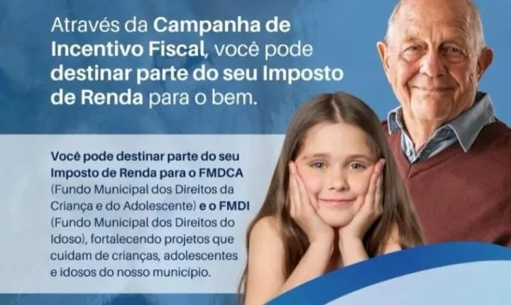 Palotina incentiva destinação do IR para crianças, adolescentes e idosos
