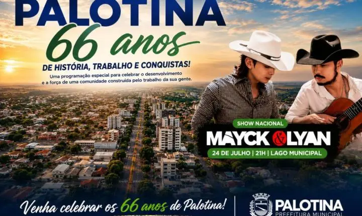Palotina prepara uma grande festa para celebrar seus 66 anos
