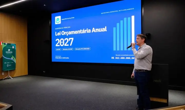 Palotina projeta orçamento de R$ 362,48 milhões para 2027