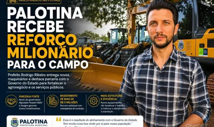 Palotina recebe novos maquinários e reforça investimentos de mais de R$ 5 milhões no campo