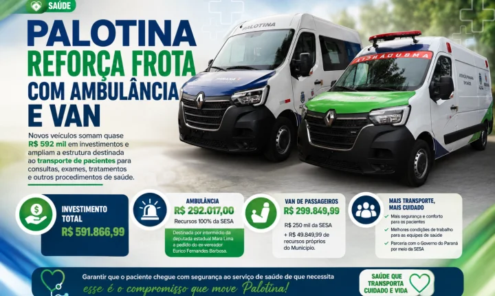 Palotina reforça frota com ambulância e van