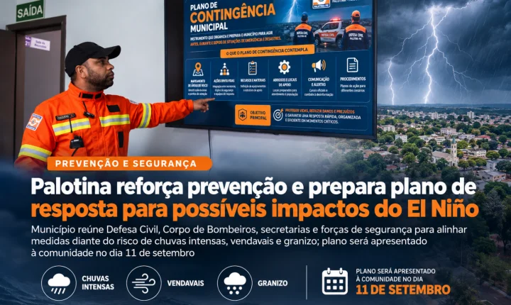 Palotina reforça prevenção e prepara plano de resposta para possíveis impactos do El Niño