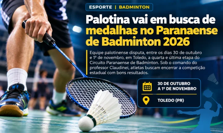 Palotina vai em busca de medalhas no Paranaense de Badminton 2026