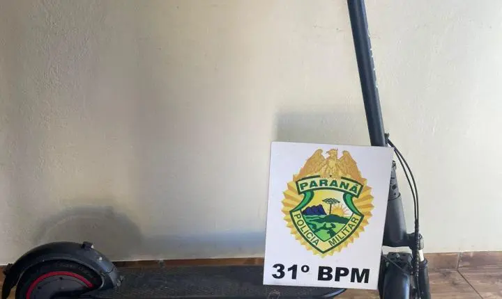 Patinete furtado é recuperado pela PM e suspeita acaba sendo presa