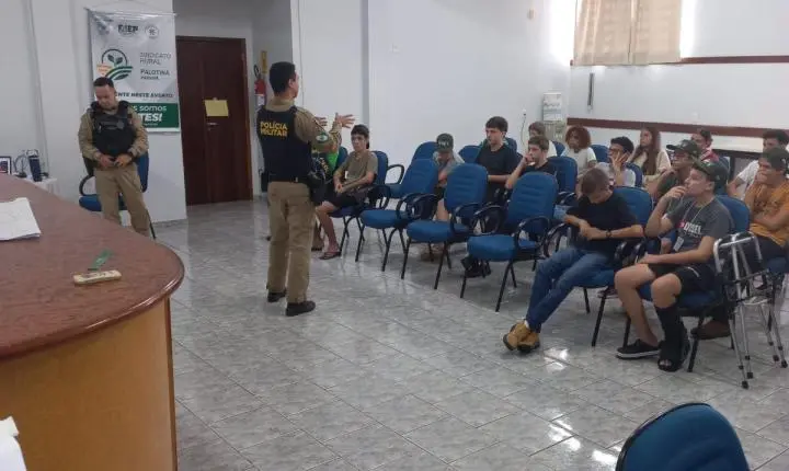 Patrulha Rural promove palestra a jovens do campo e reforça valores de cidadania e responsabilidade
