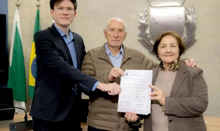 Pioneiro Antonio Pelanda será Cidadão Honorário de Palotina após aprovação unânime na Câmara