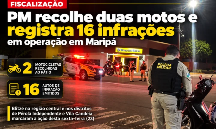 PM recolhe duas motos e registra 16 infrações em operação em Maripá