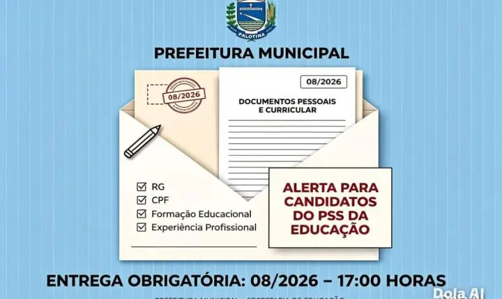 Prefeitura alerta candidatos do PSS da Educação para entrega de documentos