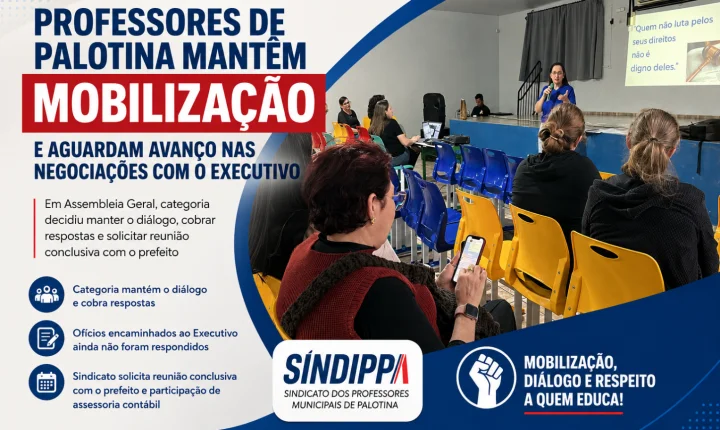 Professores de Palotina mantêm mobilização e aguardam avanço nas negociações com o Executivo