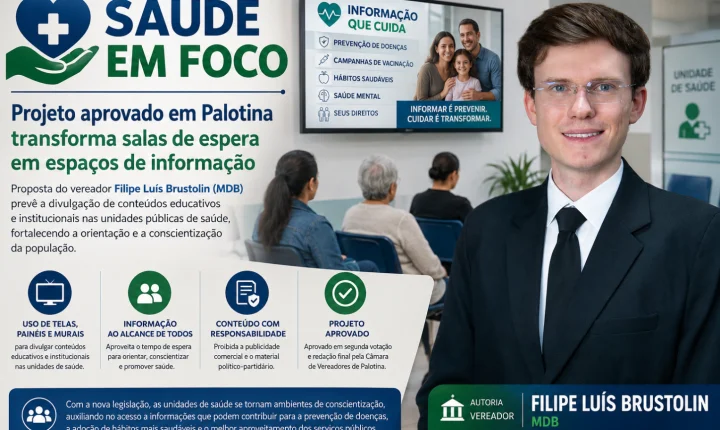 Projeto aprovado em Palotina transforma salas de espera em espaços de informação