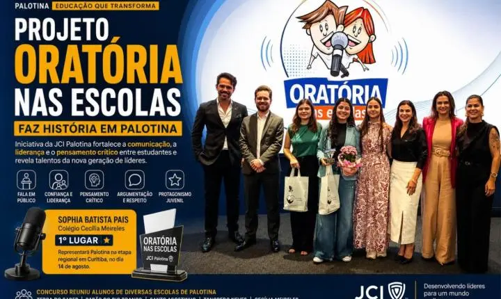 Projeto Oratória nas Escolas faz história em Palotina e revela talentos da nova geração de líderes