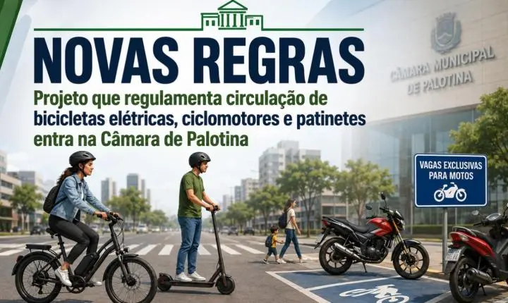 Projeto que regulamenta circulação de bicicletas elétricas, ciclomotores e patinetes entra na Câmara de Palotina