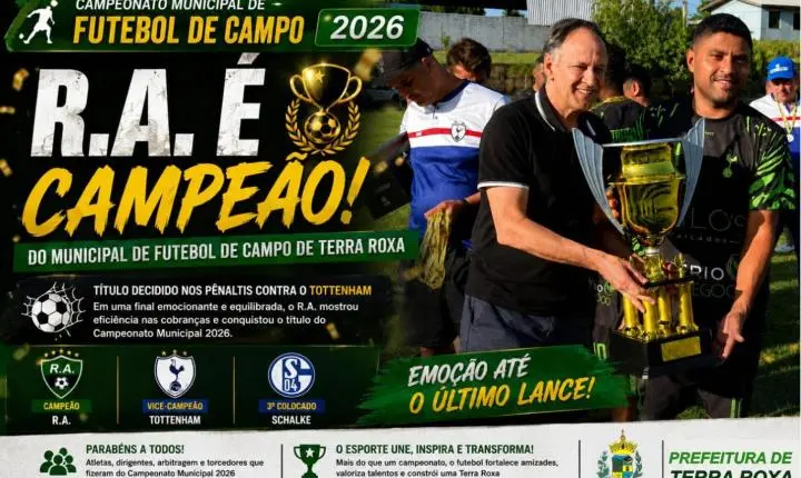 R.A. é campeão do Municipal de Futebol de Campo de Terra Roxa