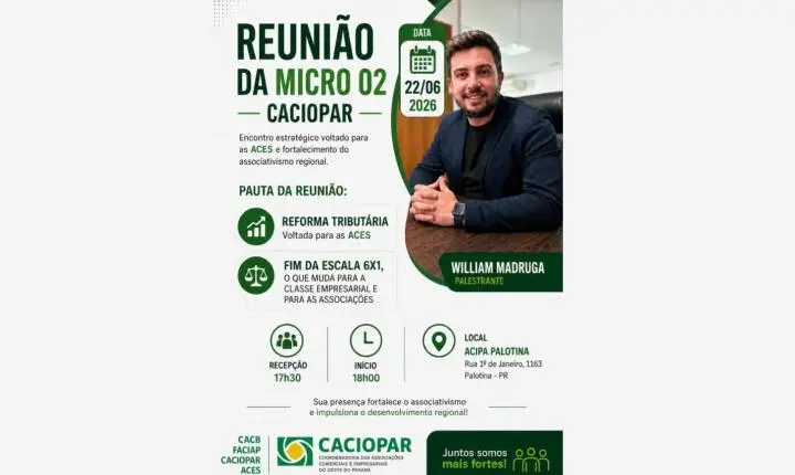 Reforma Tributária e escala 6x1 pautam reunião da CACIOPAR