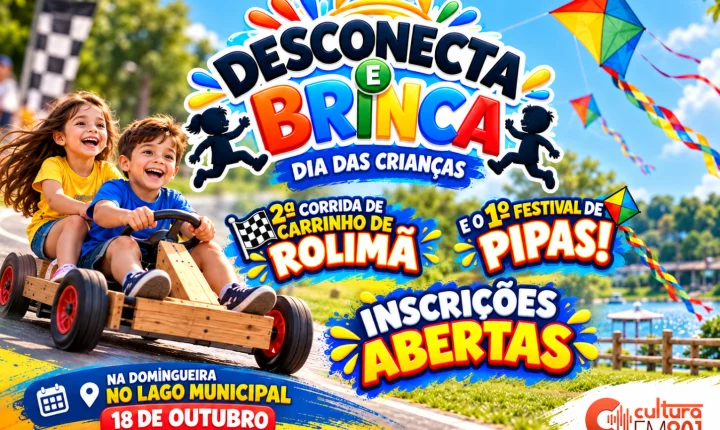 Rolimã e pipas vão tomar conta do Lago Municipal em tarde especial para as crianças