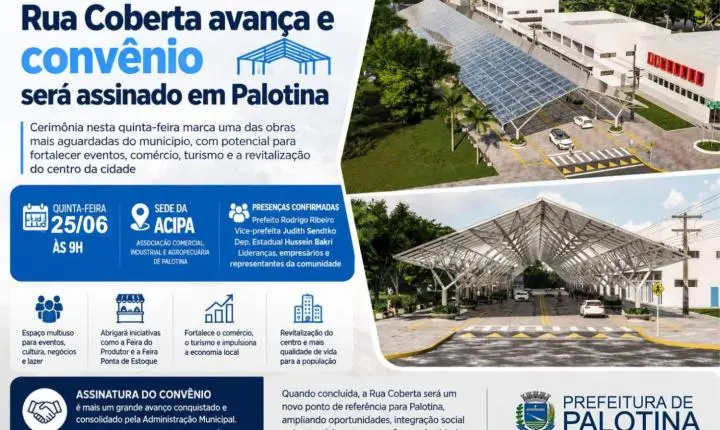 Rua Coberta avança e convênio será assinado em Palotina