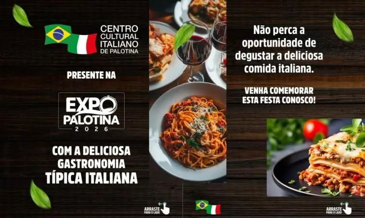 Sabores da Itália vão tomar conta da Expo Palotina 2026