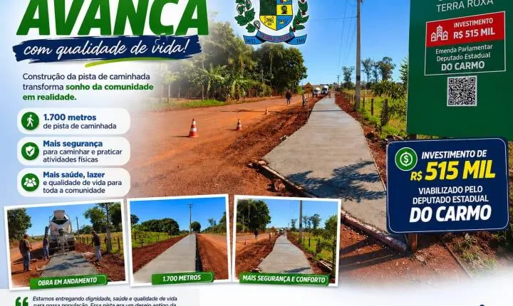 Santa Rita avança com qualidade de vida: construção da pista de caminhada transforma sonho da comunidade em realidade