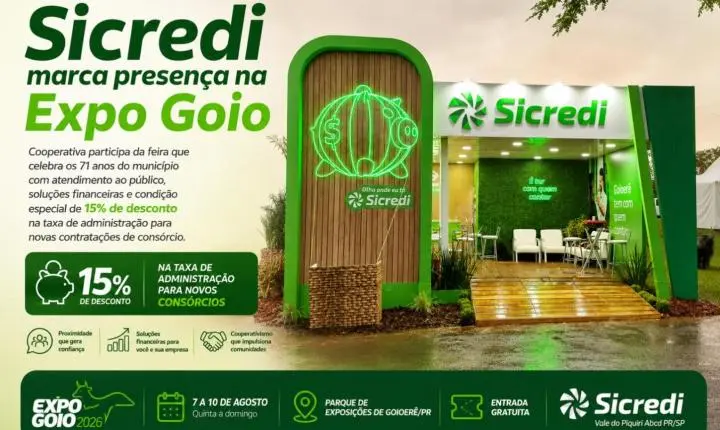 Sicredi marca presença na Expo Goio e reforça conexão com o desenvolvimento de Goioerê