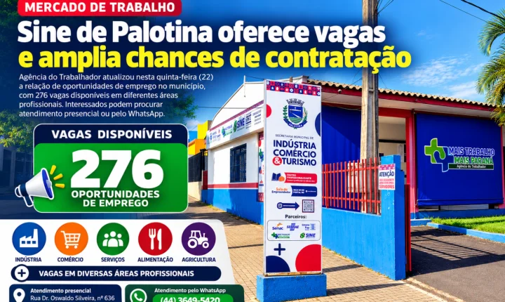 Sine de Palotina oferece vagas e amplia chances de contratação