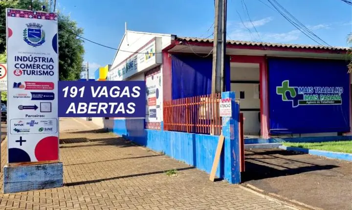 Sine de Palotina oferta 191 vagas de emprego