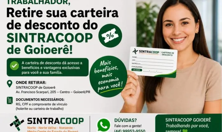 Sintracoop amplia benefícios e reforça apoio aos trabalhadores de cooperativas em Goioerê
