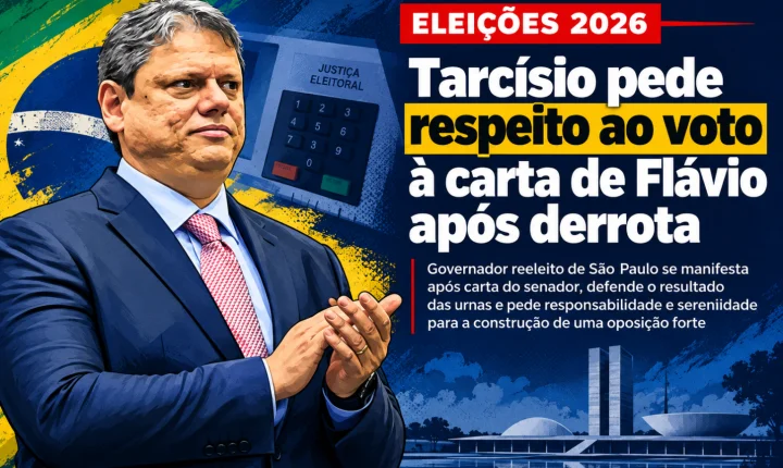 Tarcísio pede respeito ao voto à carta de Flávio após derrota