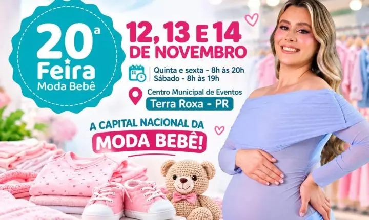Terra Roxa celebra 20 edições da Feira Moda Bebê e prepara evento especial para novembro