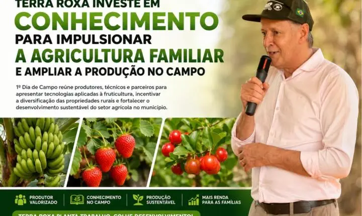 Terra Roxa investe em conhecimento para impulsionar a agricultura familiar e ampliar a produção no campo