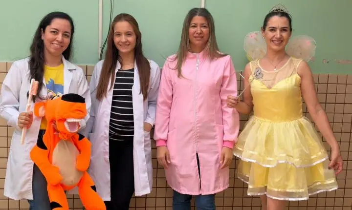 Terra Roxa promove escovação supervisionada e leva Fada do Dente às escolas e CMEIs