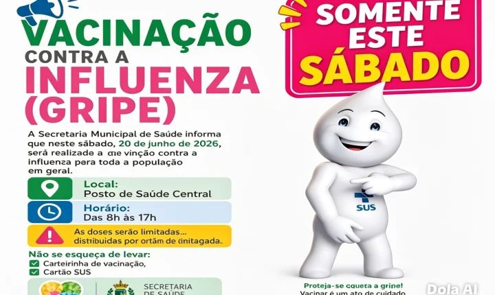 Terra Roxa realiza vacinação contra a gripe neste sábado para toda a população
