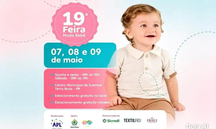 Terra Roxa se prepara para a 19ª Feira da Moda Bebê com expectativa de grande público