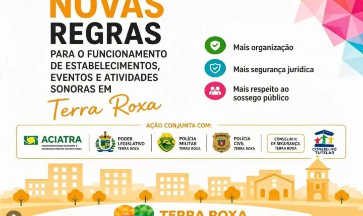 Terra Roxa tem novas regras para comércio e eventos 