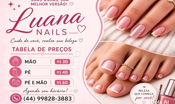 Unhas bem cuidadas refletem saúde, autoestima e bem-estar